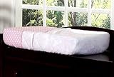 Pink French Toile and Polka Dot Baby Girls Changing Pad Cover