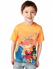 Pure Cotton Crew Neck Elmo Sublimation T-Shirt