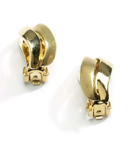 Satin Wave Clip On Earrings