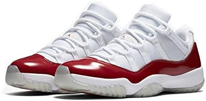 Air Jordan 11 Retro Low Cherry White/Varsity Red-Black Premium Leather 28895-102 Basketball Men Shoe (10)