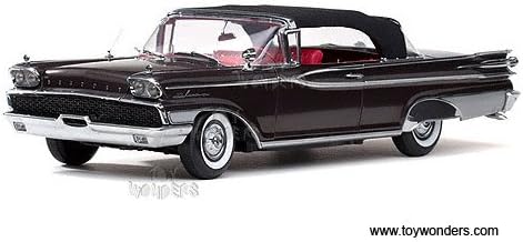 5166 Sun Star Platinum - Mercury Park Lane Closed Convertible (1959, 1:18, Charcoal Metallic) 5166 Diecast Car Model Auto Vehicle Automobile Metal Iron Toy