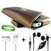 Apple iPhone 4 SWISS ARMY Accessories Kit: Brown SWISS Leatherware Holster Case + OEM APPLE iPhone 4 Sync Data Cable + Black iPhone 4 earphones with microphone + Live * Laugh * Love VG Silicone Wrist Band!!!