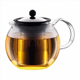 Assam 34 oz Tea Press with Glass Handle and Stainless Steel Infuser by 
