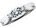 Diamond Three Stone Ring: 14K White Gold 1/4 Carat (ctw)