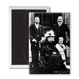 Four Generations of Victorian Royalty, taken.. - 3x2 inch Fridge Magnet - large magnetic button - Magnet
