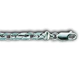 Carrera-Armband Silber 19 cm, Breite: 4 mm, Kettenart: Carrera, Länge: 19 cm