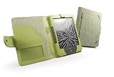 Tuff-Luv Natural Hemp case cover for Amazon Kindle 4 (Book Style) - 'Pistachio' Green