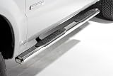 ICI Bullet Oval Side Step Tube Bars Polished Stainless Steel Ford F250+ 1999 to 2007 SuperDuty Crew Cab (4DR)