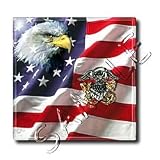 US Navy Officer Crest - 8 Inch Ceramic Tile