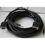 25ft SVGA HD15 Male Male Monitor Cable with 3.5mm Audio Stereo Jack - Black - Great for hooking up projectors and computer flat panel display monitors - HDTV - Plasma Televisions - LCD TV