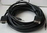 6ft SVGA HD15 Male to Male Monitor Cable with 3.5mm Audio Stereo Jack - Black - Great for hooking up projectors and computer flat panel display monitors - HDTV - Plasma Televisions - LCD TV