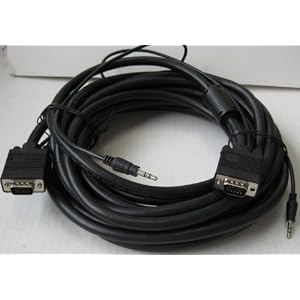 purchase the most liked 25ft-SVGA-HD15-Male-Male-Monitor-Cable-with-3-5mm-Audio-Stereo-Jack---Black---Great-for-hooking-up-projectors-and-computer-flat-panel-display-monitors---HDTV---Plasma-Televisions---LCD-TV cheapest cheaper testimonials 