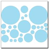 Light Blue Polka Dot Wall Transfer Stickers Mural
