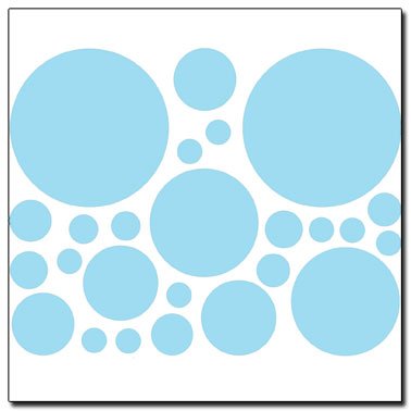 Light Blue Polka Dot Wall Transfer Stickers Mural