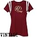 Washington Redskins Ladies Burgundy Vintage Helmet T-shirt