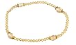 Anklet - A32 - Stretch - Swarovski (tm) Crystal and Fire Polished Glass Beads ~ Lt. Colorado Topaz (Beige/Gold)