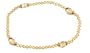 Anklet - A32 - Stretch - Swarovski (tm) Crystal and Fire Polished Glass Beads ~ Lt. Colorado Topaz (Beige/Gold)