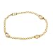 Anklet - A32 - Stretch - Swarovski (tm) Crystal and Fire Polished Glass Beads ~ Lt. Colorado Topaz (Beige/Gold)