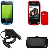 iNcido Brand Samsung Character R640 Combo Rubber Red Protective Case Facepl ....