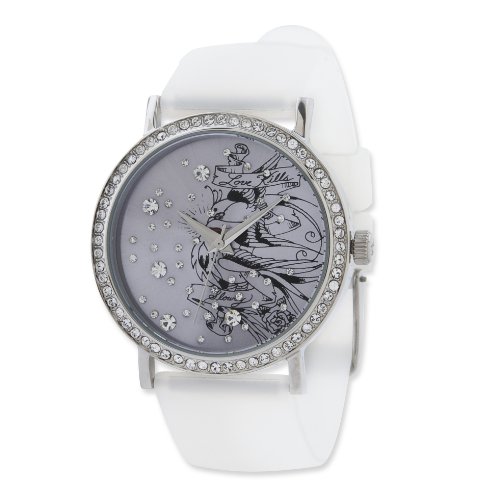 Ladies Ed Hardy Lovebirds Silver Dial Watch