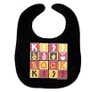 Infant KISS ROCK QUILT Velcro Baby Bib