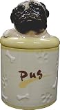 Pug Collectible Dog Puppy Cookie Jar Container Figurine Statue Model