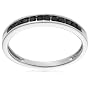 10k Choice of White or Yellow Gold Black Diamond Channel Set Band (1/4 cttw), Size 7
