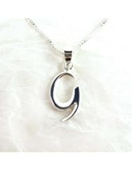 Sterling Silver Initial Charm Necklace, Letter G