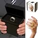 2 Carat Drinking Silver Ring Cup with Real Crystal