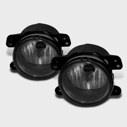 Eautolight Chrysler 300 Magnum Pt Cruiser Jeep Wrangler Journey Smoke Fog Lights + Bulbs (Check Product Feature for Fitment)