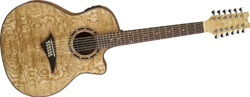 Dean Exotica Quilt Ash Acoustic-Electric 12 String Guitar Gloss Natural