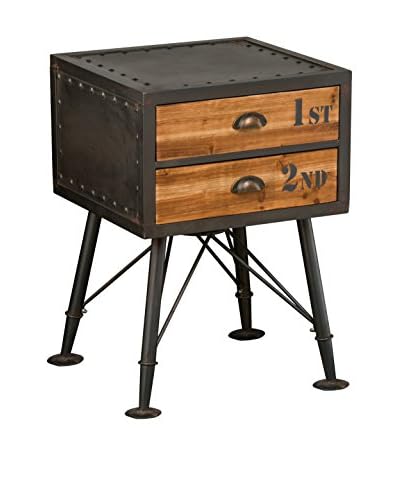 Metal Loft  Comodino Nero