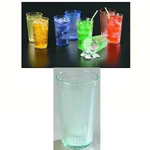 Carlisle 12 oz Crystalon, Ribbed Texture, Long Lasting Polycarbonate Tumbler Color: Meadow Green... by Carlisle