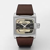 Diesel #DZ1464 Men's Leather Band Rectangular Analog Watch