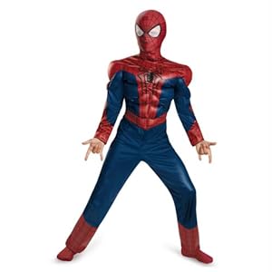 Disguise Marvel The Amazing Spider-Man 2 Movie Spider-Man Classic Muscle Boys Costume, Small/4-6