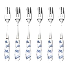 Portmeirion Botanic Pastry Forks, Set of 6, Blue