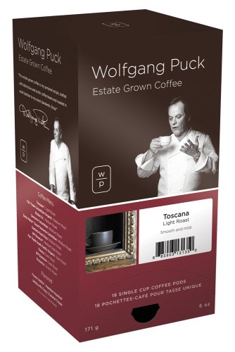 Wolfgang Puck Coffee, Toscana Blend, 18-Count Pods (Pack of 3)