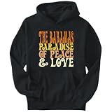 Hoodie Mens Black  The Bahamas PARADISE OF PEACE AND LOVE  Countries