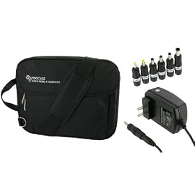 Samsung NC10-14GB 10.2-Inch Netbook Carrying Bag with AC Adapter Wall Charger (Multifunctional Messenger / Backpack - Green)