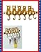 New Cute Brass Kitty Cat Tail 6 Key Hanger Hooks Rack