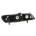 Auto Dynasty Headlights Assembly Compatible with 1998-2002 Honda Accord CG, Driver and Passenger Side Halogen Headlamps Replacement, Smoked Lens Clear Corner