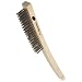 Weiler 0.012" Wire Size, 6" Brush Length, Steel Bristles, 13-1/2" x 1" Block Size, 3 x 19 No. Of Rows, Economy Curved Handle Scratch Brush
