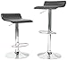 jersey seating 2 x Vinyl Air Lift Adjustable Swivel Bar Stools, Pack of 2 (2002) (Black)