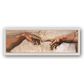 The Creation of Adam (Detail) by Michelangelo Buonarotti 36.6875"x11.125" Art Print Poster