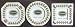Portmeirion Botanic Garden Boxed Set of 3 Mini Frames (Oct,Rd & Sq), Fine China Dinnerware