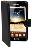 mumbi Leder Tasche Samsung Galaxy Note Etui Hülle - Echt Ledertasche Galaxy Note N7000 Case im Bookstyle