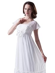 Chiffon Cap Sleeves Empire   Waistline Evening Dress/Wedding Dress 