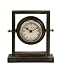 Executive Style Brown Antique Finish Wooden Roman Numeral Desk Clock 7.5"