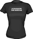  : I Don't Know Anything About Music I'm Just The Guitar Player Distressed Style Logo Women's Tee Shirt in 6 Colors Small thru XXL