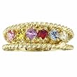 14K Yellow Gold Mother's Ring - 6 Gemstone -- YOU CHOOSE THE COLORS!